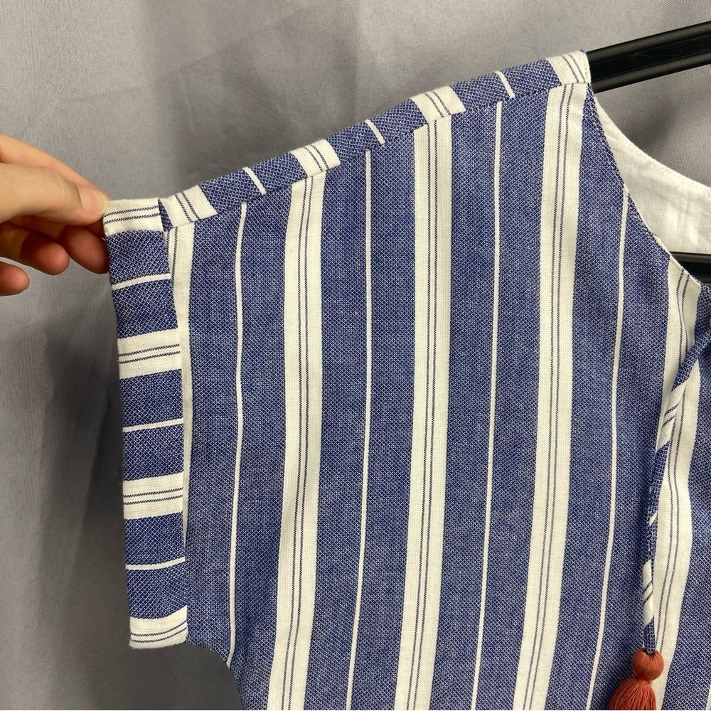 Tularosa x Revolve Warren Striped Tunic Mini Dress Blue White Sz Small - Picture 2 of 8